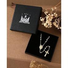 Gold Necklace Women Dainty Long Layered Y Chain Beads Rosemary Rosarios De Oro 14K Para Mujer Virgen De Guadalupe Rosarios Catolicos Para Gifts - Vàng L - Xem 6