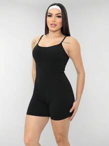 Set Of 2 Ribbed Jumpsuits With Straps For Women's Gym And Sportswear - Fitness - Hot Pink - View 5
