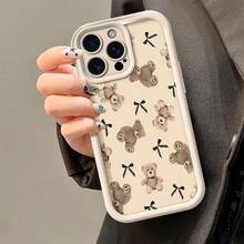 Funda de Teléfono Linda con Patrón de Osos de Peluche, Funda de Teléfono de Lujo, para Modelos de  17, 16, 15, 14, 13, 12, 11 Pro Max, Mini, XR, XS, X, 7, 8 Plus, Diseñada para Protección contra Caídas con una Parte Trasera de TPU Suave. Delgado, resistente a arañazos y a prueba de golpes para mujeres y hombres - 1 pieza - Ver 3