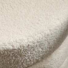 Round Stool, Plush, Up To 120 Kg, Φ40x45H Cm, Beige - Beige - View 8