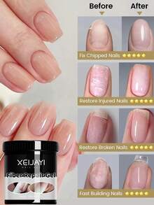 XEIJAYI 1瓶100克纤维修复凝胶，透明指甲修复凝胶，用于修复断裂指甲，强化凝胶，用于修复脆弱指甲 - 無色 - 查看 5