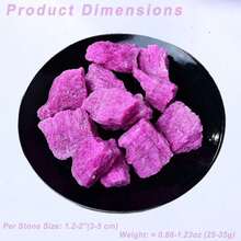 QYDCX Đá Corundum đỏ thô, Corundum đỏ tự nhiên chưa qua xử lý, dùng cho đài phun nước, trang trí nhà cửa, thiền định, cân bằng năng lượng, quấn dây, phù thủy và chữa bệnh Reiki (1,18-1,97 inch) - Corundum đỏ - Xem 8