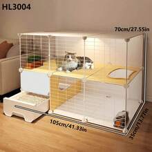 Lồng mèo Cat Villa, lồng mèo tích hợp hộp vệ sinh cho mèo, giường ngủ cho mèo, nhà cho mèo, lồng mèo trong nhà cỡ lớn có hộp vệ sinh. - Nhiều màu - Xem 6