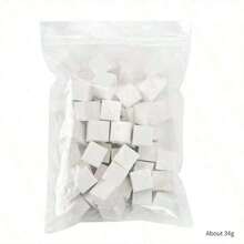 50 Mini Sponge Cubes With 1 Tweezer Gripper, Nail Coloring Sponge Gradient Blending Nail DIY With Claw Picking Tool,Manicure Supplies & Accessories - White - View 6