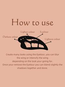 可重复使用的多功能眼妆模板套装，包含眼影印章、眼线模板、眉形塑造器，适用于眼线、眉毛、唇线，高性价比化妆工具，化妆品，价格实惠，可用于房间装饰、梳妆台、旅行、卧室、化妆配件 - 彩色 - 查看 5