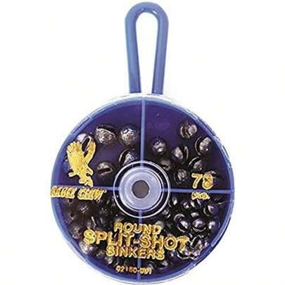 Eagle Claw Split Shot Sinker Assortment 124-Piece(78 PC)