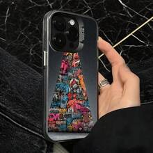 Funda de Teléfono Diseño de Pirámide de Arte Graffiti Gris Para Modelos de  y  Ideal para Regalo en Todas las Estaciones - Plateado - Ver 4
