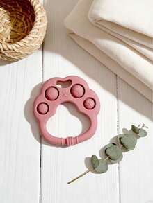 ETETOO 1pc Silicone Dog Paw Shaped Teething Toy, Soft Silicone Sensory Chew Toy, Colorful Silicone Teething Rings For Babies 6-12 Months - 彩色 - 查看 7