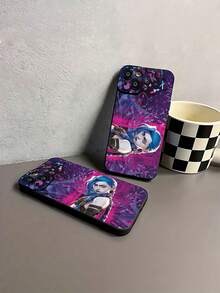 Funda para teléfono Bold Jinx con grafiti eléctrico, compatible con fundas ,  17,  16 Pro Max,  15 Pro Max,  13 y  12. Fabricada en TPU, ofrece protección anticaídas. Perfecta para gamers, amantes de los accesorios con estilo y para regalar a familiares, amigos, novios o novias, y para ocasiones especiales.funda de ,  funda de  16, Navidad,  fundas de , funda de  15,  17 Pro Max, fundas para , funda de  16 Plus, regalos de Navidad, funda de  13, funda de teléfono de Navidad, funda de  16 Pro - Negro - Ver 7