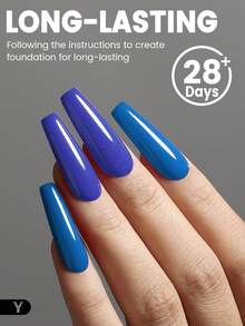 YOKEFELLOW Smalto gel per unghie da 10ml senza TPO e HEMA, smalto blu adatto per tutte le stagioni, manicure semi-permanente, smalto gel per unghie rimovibile con soak-off, per arte di unghie in salone o fai-da-te, adatto per donne e ragazze - Multicolore - Visualizzare 2