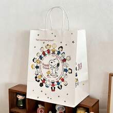 SNOOPY 1个史努比可爱礼品袋，卡通手提纸袋，高端礼品包装袋，款式随机，适合新年、情人节、复活节礼物