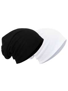 2顶/4顶女士纯色百搭休闲针织帽，时尚双层无檐帽 - 帽子 - 查看 13