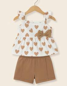 Set Including A Sublimated Tank Top And Fleece Shorts With Appliqué. - Beige - View 9