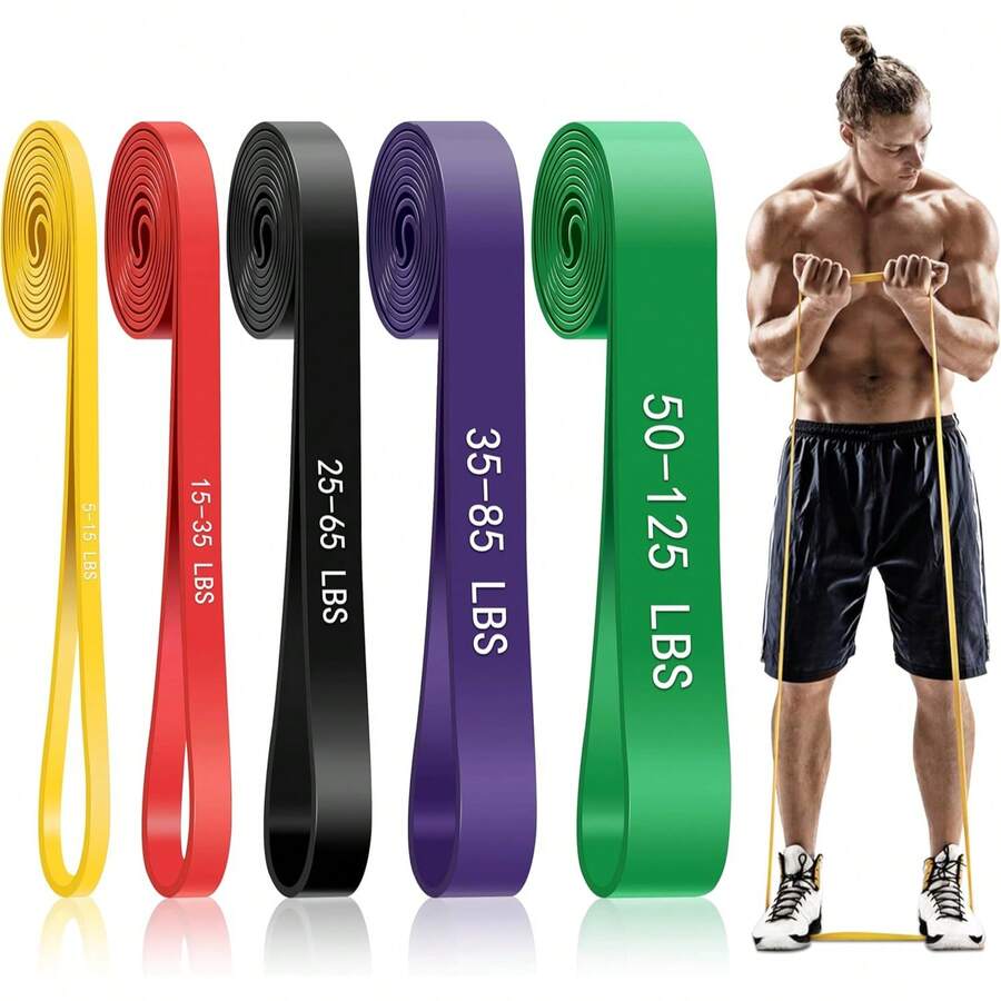 Resistance Bands, Pull-Up Assist Bands, Yoga Stretch Bands, Fitness Bands, Training Bands, Leg Resistance Bands Set, Fitness, Muscle Training, Shaping, Unisex