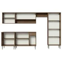 Cocina Integral Completa Modular Madesa Emilly 293cm Marrón 01 - Marrón - Ver 10