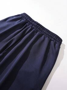Quần ống rộng mỏng, thường ngày, có dây rút, in chữ, dáng rộng, trang phục du lịch giải trí thời trang, có túi, cạp chun, nhẹ, thích hợp khi đi làm, đi làm, câu cá, cắm trại, làm quà tặng cho bạn trai/chồng, trang phục ngày lễ - Xanh đậm - Xem 11