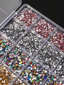 7500 viên đá đính móng tay 3D Y2K bóng, dạng phẳng, 24 ô, hình dạng đá quý mini nhiều màu sắc, phụ kiện trang trí móng tay DIY đầy màu sắc mộng mơ, phù hợp cho phụ nữ và bé gái. - Nhiều màu - Xem 3