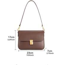 High-Quality Women's Handbag Made Of Genuine Leather, Fashionable Shoulder Bag, New, High-Quality Boston Pillow Bag, Versatile Crossbody Bag For Commuters, Spacious. - 白色 - 查看 6