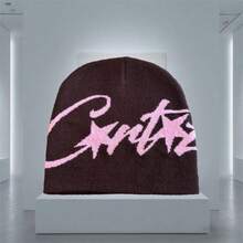 1顶针织帽，嘻哈风格保暖翻边针织帽，男女通用，时尚街头滑板针织帽 - A - 查看 15