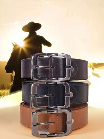 Curea cu cataramă casual pentru bărbați, curea retro western cowboy, curea dreptunghiulară pentru pantaloni pentru bărbați