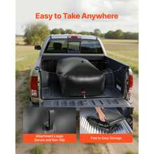 Water Storage Bladder 142.7 Gallon Large Capacity Water Bag, Portable & Collapsible Soft Waters Container, Leakproof & Tear-Resistant PVC Emergency Waters Storage Tank For RV Truck & Outdoor Use - Black 540L - View 6