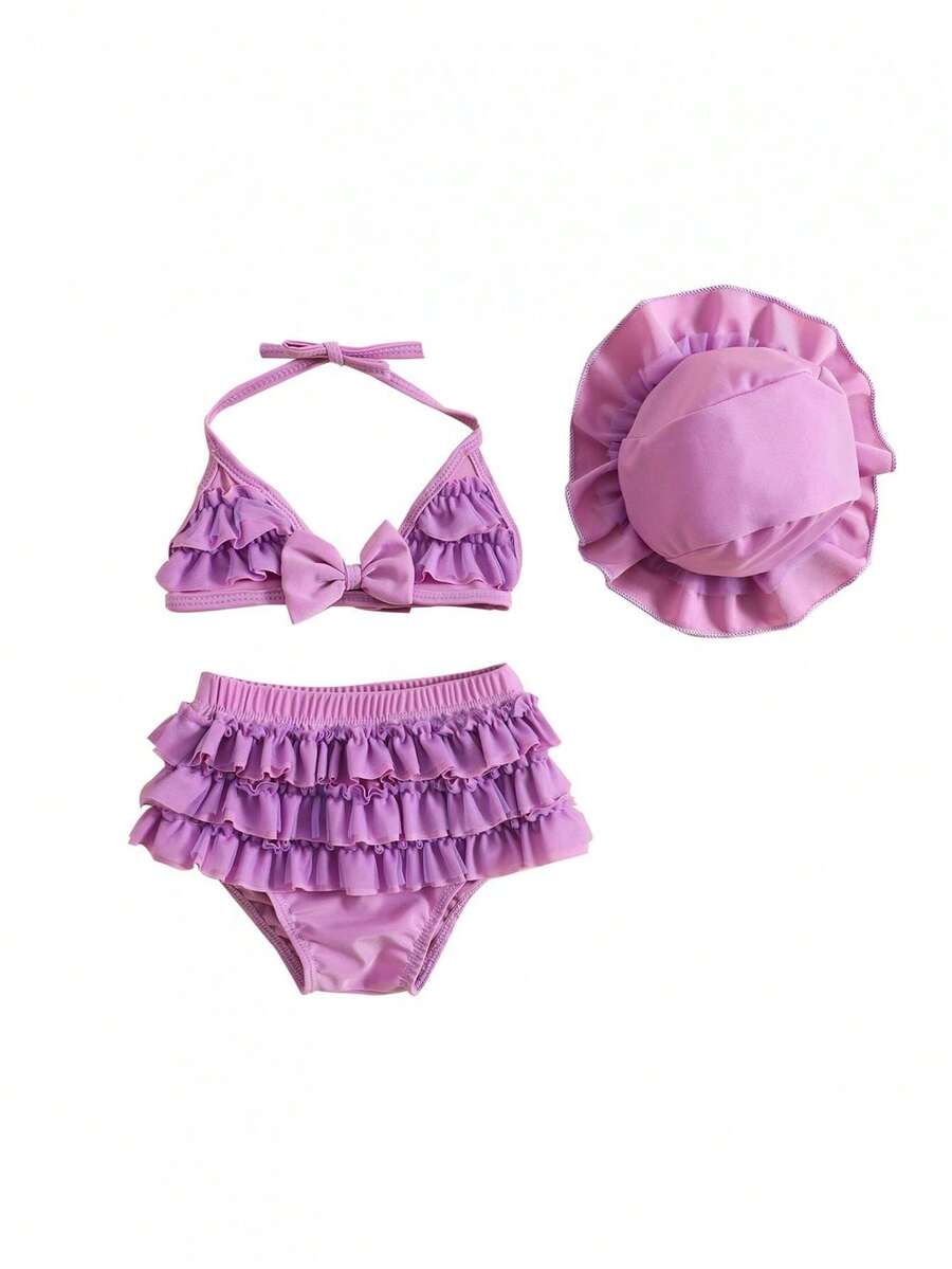 Baby Girls Beachwear - Purple - View 1