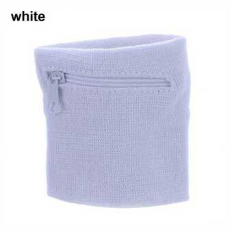 1pc Breathable Nylon Sports Wrist Strap With Zipper Pocket - Sweat Absorbent Multi-Color Fitness Arm Sleeve For Gym, Training & Outdoor Activities (Yellow/Black/White/Blue/Red), Gym Accessory, Functional Design, Secure Fit Design