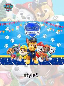 Paw Patrol 1件装卡通汪汪队生日背景幕布，节日派对装饰，场景布置道具，汪汪队卡通生日横幅，完美派对装饰，惊喜礼物，适合粉丝节日派对装饰，送给朋友的最佳节日礼物，派对氛围装饰，完美派对装饰，家居装饰，完美房间装饰，圣诞礼物，情人节礼物，理想的朋友生日庆祝礼物，纪念品，女士纪念品，可爱美学 - 彩色 - 查看 9