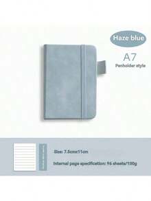 A7 Notebook, Leather Bound Memo Pad, Pocket Notebook, Mini Portable Personal Diary, Small Macaron Meeting Notebook, Suitable For School And Daily Use - Multicolor - View 5