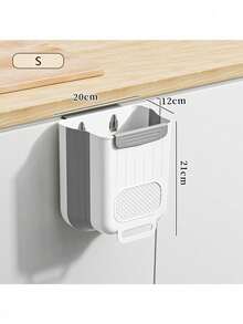 1pc Wall-Mounted Foldable Trash Can, Space-Saving, Suitable For Kitchen, Office