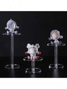 Acrylic Circular Display Stand Transparent Hand Action Figure Display Stand Cosmetics Perfume Small Acrylic Jewelry Watch Stand - Clear - View 3