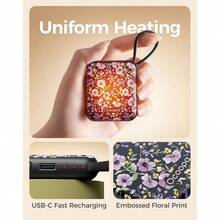 Calentador de Manos elctrico, Juego de 2 Unidades, Reutilizable, 4000 mAh, 3 Niveles de Calor, mximo 52 C, Regalo til para Navidad, para esqu de Invierno, Viajes y Exteriores - Jardín Nocturno (Ocoopa x Edición de Artistas) - Ver 6