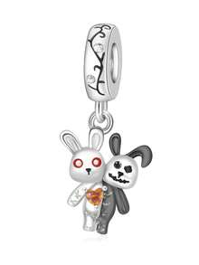 1 szt. Modny i uroczy wisiorek z koralików w kształcie królika, elegancki i wszechstronny do bransoletki DIY, naszyjnika, prezentu - Wielokolorowe - Zobacz 3