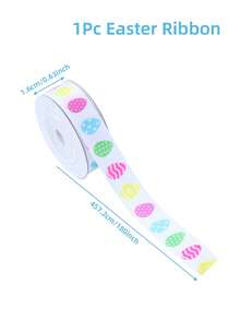 1 cuộn ruy băng polyester ánh kim họa tiết Phục Sinh, ruy băng chúc mừng Phục Sinh với hình thỏ, hoa, chữ và trứng Phục Sinh, thích hợp để gói quà Phục Sinh, trang trí nhà cửa dịp Phục Sinh, quà tặng tiệc Phục Sinh, trang trí tiệc mùa xuân, quà tặng cho tiệc săn trứng Phục Sinh. - Nhiều màu - Xem 13