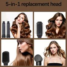 Augustea 5-in-1 Heißluft-Styler - Elektrischer Glätter, Lockenstab, Haartrockner, Geschenk für Frauen - Schwarz - Übersicht 5