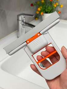 Retractable Mini Mop - Wet & Dry Use, Compact Space-Saving Design, Durable Plastic Structure, Suitable For Kitchen, Bathroom, Living Room, Car Windows - Multipurpose Cleaning Tool, Bathroom Cleaning, Stylish Handle Design, Efficient Cleaning Head, Floor Cleaning Mop - Multicolor - View 1