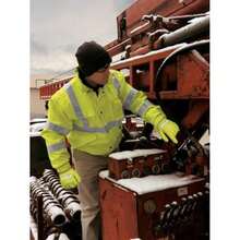 Safety ® - Guantes de nailon aislados de calibre 15 para clima frío, interior de rizo ílico, revestimiento 3/4 , amarillo, mediano, 1 par(2 Count (Pack of 1)) - Multicolor - Ver 3