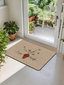 [HOT!!!] 1pc Soft Rubber Kitchen Mat, 3.5mm Thick Kitchen Rug, Plum Blossom Floral Patterned Design, Minimalist & Fashionable Style, Water-Absorbent Kitchen Mat, Can Be Customized To Fit Kitchen, Made Of Surface Fabric, Middle Sponge Layer, Bottom Rubber Layer, Suitable For Kitchen Rugs, Kitchen Decor, Wedding Decor, Home Decor, Bathroom Mats, Entryway Mats, Laundry Room Mats, Hallway Runners, Living Room Mats, Etc. - Multicolor - View 6