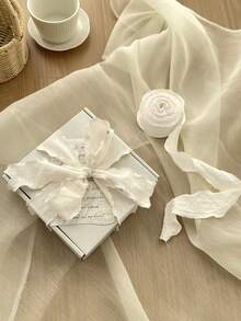 1卷8.5米褶皱缎带，高品质弹力荷叶边缎带，适用于女神节、母亲节、情人节、蛋糕包装、礼品包装、DIY蝴蝶结、花束、蛋糕装饰