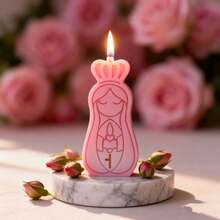 1pc Virgin Mary Silicone Candle Mold Set, 3D Portrait Sculpture Mold For DIY Candle/Plaster/Resin Crafting, Virgin Mary & Cowboy Design, Home Decor And Holiday Gift