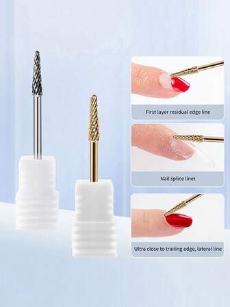 2件套美甲钻头套装，美甲打磨头，多功能切割抛光美甲工具套装