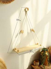 Bộ 1/2 kệ treo tường bằng hạt gỗ đan, kệ treo tường bằng dây thừng gỗ sáng màu, kệ treo cây phong cách Boho Farmhouse, thích hợp cho tường phòng khách, phòng ngủ, kệ trang trí treo dây thừng thời trang, kệ lưu trữ treo tường phong cách Bohemian hiện đại, kệ treo tường đa chức năng bằng hạt gỗ đan, kệ treo tường tối giản thanh lịch, kệ trưng bày trang trí nhà cửa thời trang, thích hợp cho tường phòng tắm, nhà bếp, phòng ngủ hoặc phòng khách. - Nhiều màu - Xem 10