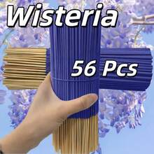 164 piezas/Set 22cm Incienso de Glicinia Natural, Varitas de Fragancia de Madera para Limpieza Espiritual, Eliminación de Energía Negativa, Decoración del Hogar y Oficina, Halloween, Navidad, Ayuda para la Meditación, Decoración de Festivales - Fragancia de glicina de 22 cm - Ver 8
