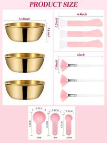 1-40pcs Professional Esthetician Facial Care Spa Set, Portable Face Mask Mixing Bowl, Dual-Head Silicone Brush Scraper, Fan-Shaped Mask Applicator Brush, Measuring Spoon, Suitable For Spa Centers And Home Gatherings, Sleepovers, Party, Skincare Mask Mixing Tool Kit - Multicolor - View 7
