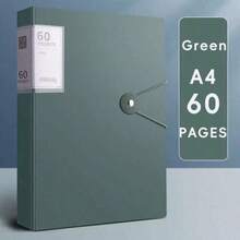 [File Folder] A4 File Folder With 60 Pockets, Suitable For Storing A4 Size Documents And Papers Such As Test Papers. Made Of PP Material, Highly Permeable And Waterproof, Easy To Store And Organize. It Is An Ideal Folder For Storing Home Documents, School And Office Documents|Back To School Season|Graduation Season|Folder - 60 pockets/book - 查看 10