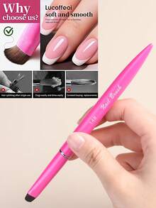 4/2/1 Pcs French Manicure Brush Set, 3-In-1 Nail Brush For Gel And Acrylic Nails - Nylon Bristles, Precise Cleaning And Nail Polish Application, Salon Manicure Accessories, Nail Art Tools - Multicolor - View 5