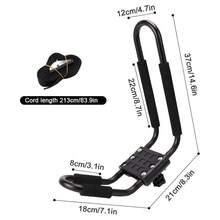 UNHO 4PCS Ultra Strong Load Kayak Rack J Bar Roof Rack Carrier Vehicle Space Saving - Black - View 6