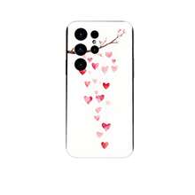 1PC Phone Case,  Heart Branch Watercolor Pattern Print , Stylish Phone Case, Phone Decoration, All-around Lens Protection, Creative Small Gift, Funny Gift for Boys and Girls - ブラック - チェックする 7