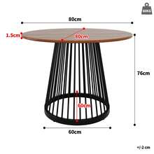 Round Dining Table (80*76cm), Kitchen Table, Coffee Table For 4 People, Ideal For The Dining Room, Living Room, Metal Table Legs, MDF Marble Tabletop, Gold, White, Dark Brown Legs.