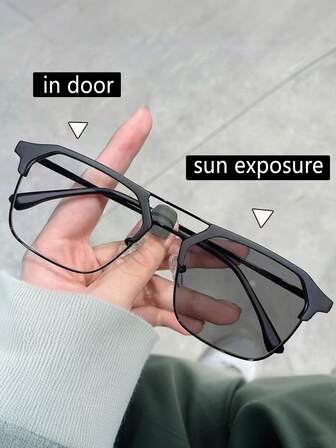 Men And Women Fashion Glasses, Business Style Glasses Frames Men And Women Sunglasses, Can Be Used Indoor And Outdoor, Suitable For Driving Fishing Hiking Cycling Running Golf Everyday Use, Multiple Colors Available